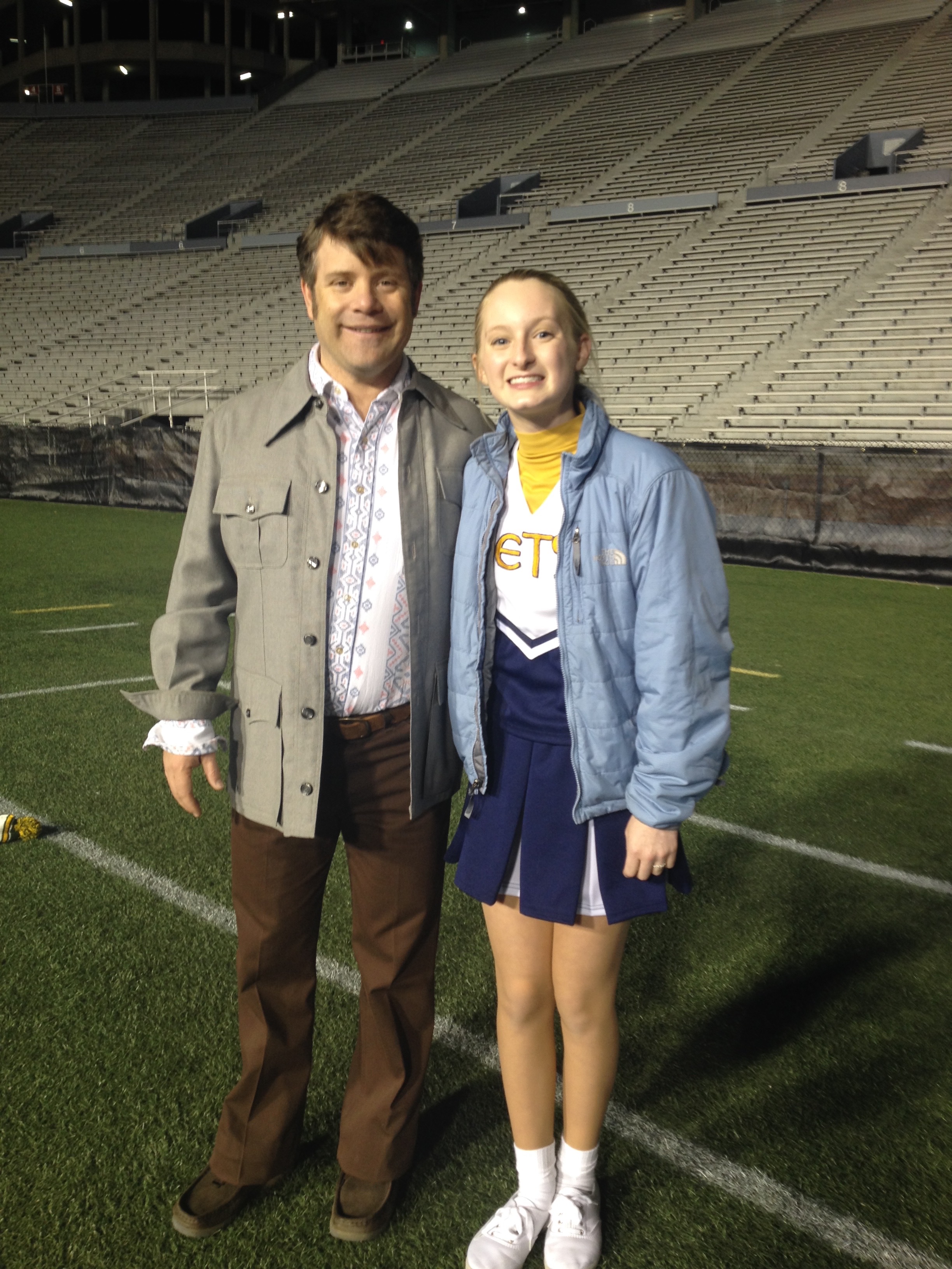 Farris Turner on set for Woodlawn (2015) with Sean Astin.