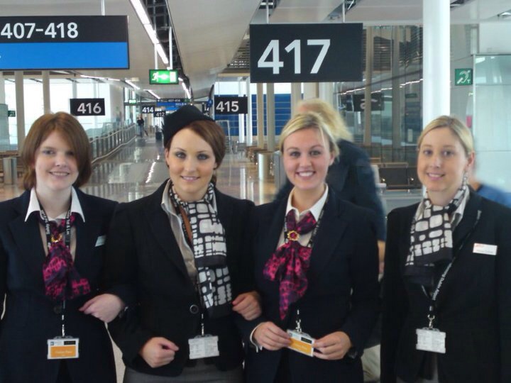 Actress Michelle Ward (second from right) on set in Dublin Airport Authority television advertisement for the opening of Terminal 2.
