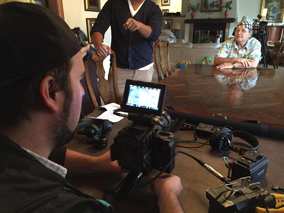 Bryan Ezzell on the set of 'The Trees' with Nick Milo and David Arthur Clark