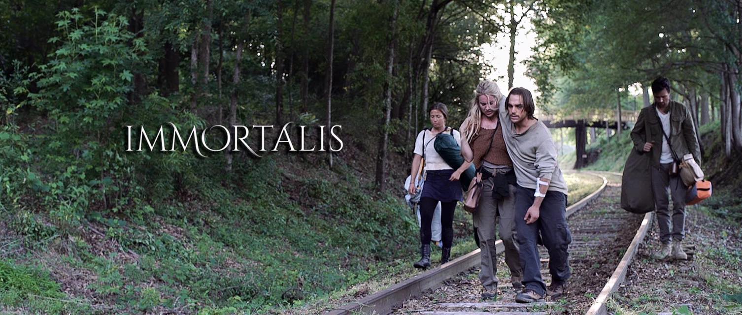 Still of Immortalis with Kipp Lane, Tyler Buckingham, Jennifer Ansari and Jared Sullivan (2015).