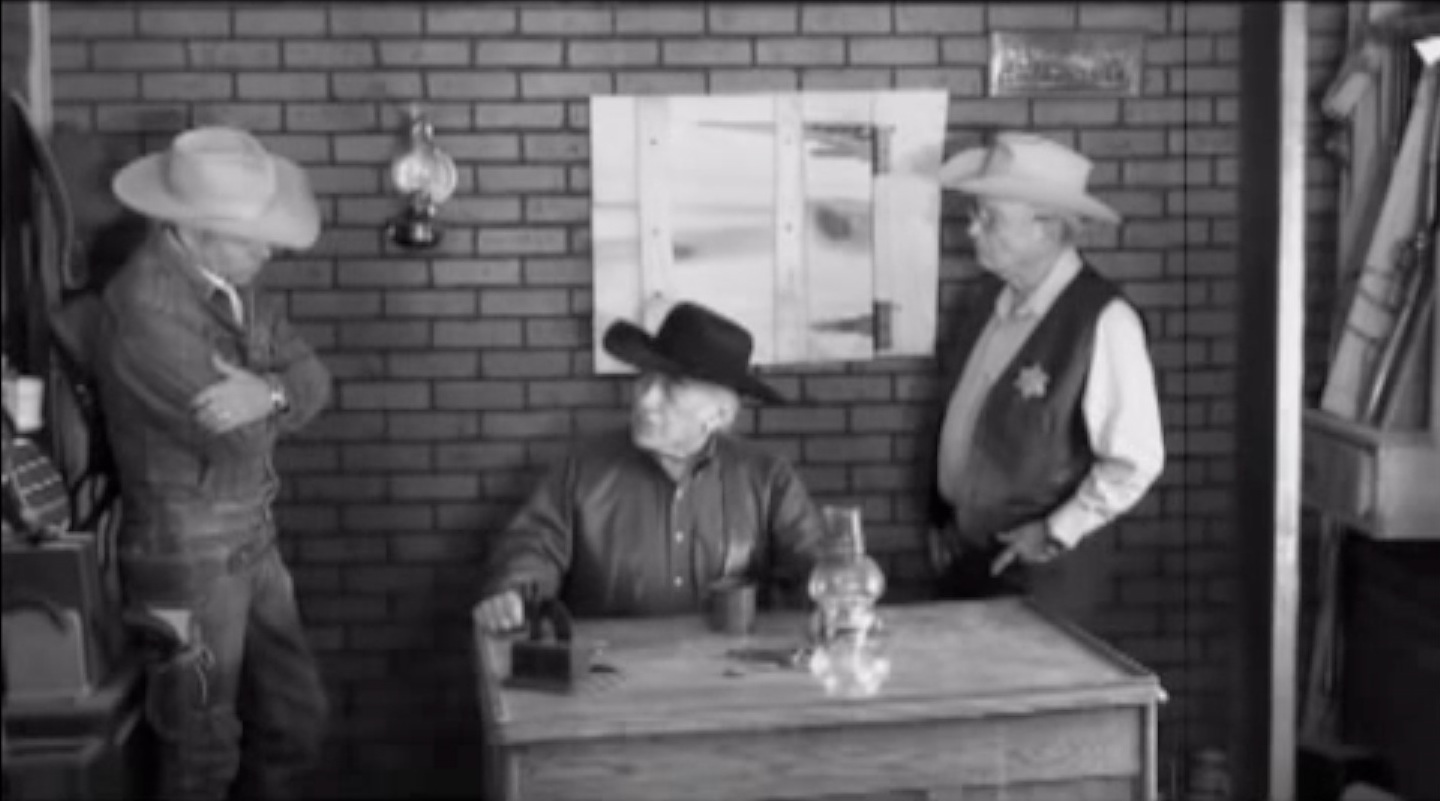 Bob Terry with James Drury and Don Reynolds in an episode of Tales of the Cap Gun Kid