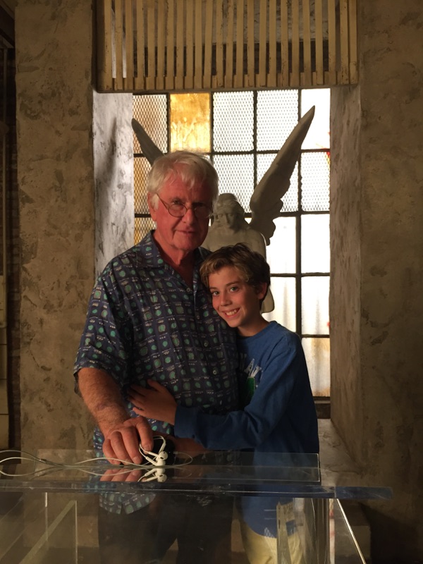 Peter Medak with Grandson Sacha Medak on set Directing 'Hand Of God'