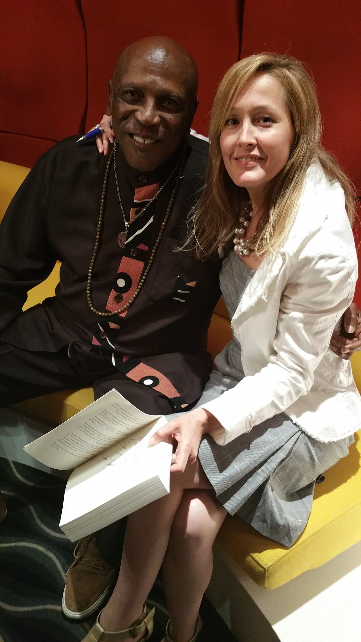 Cali with Louis Gossett, Jr. @ THE BOOK OF NEGROES Premiere. Pacific Design Center 2015