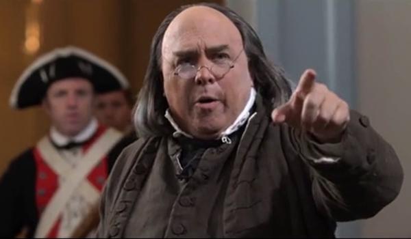 As Ben Franklin in Beyond the Mask, 2015.