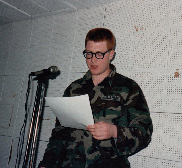 Me broadcasting propaganda from secret location to the troops in 1985.