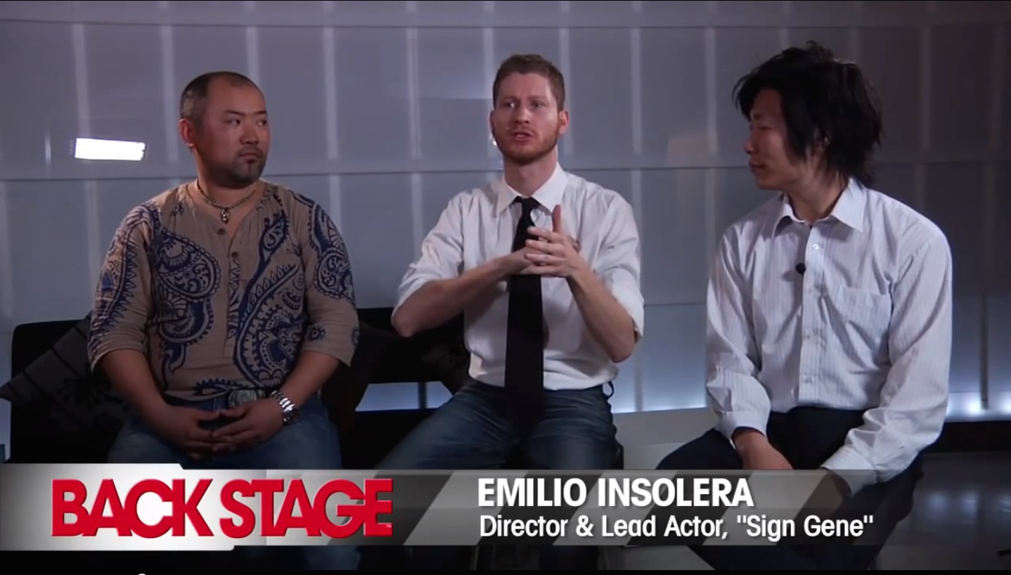 Hiroshi Vava, Emilio Insolera and Danny Gong at Backstage Interview in New York, USA.