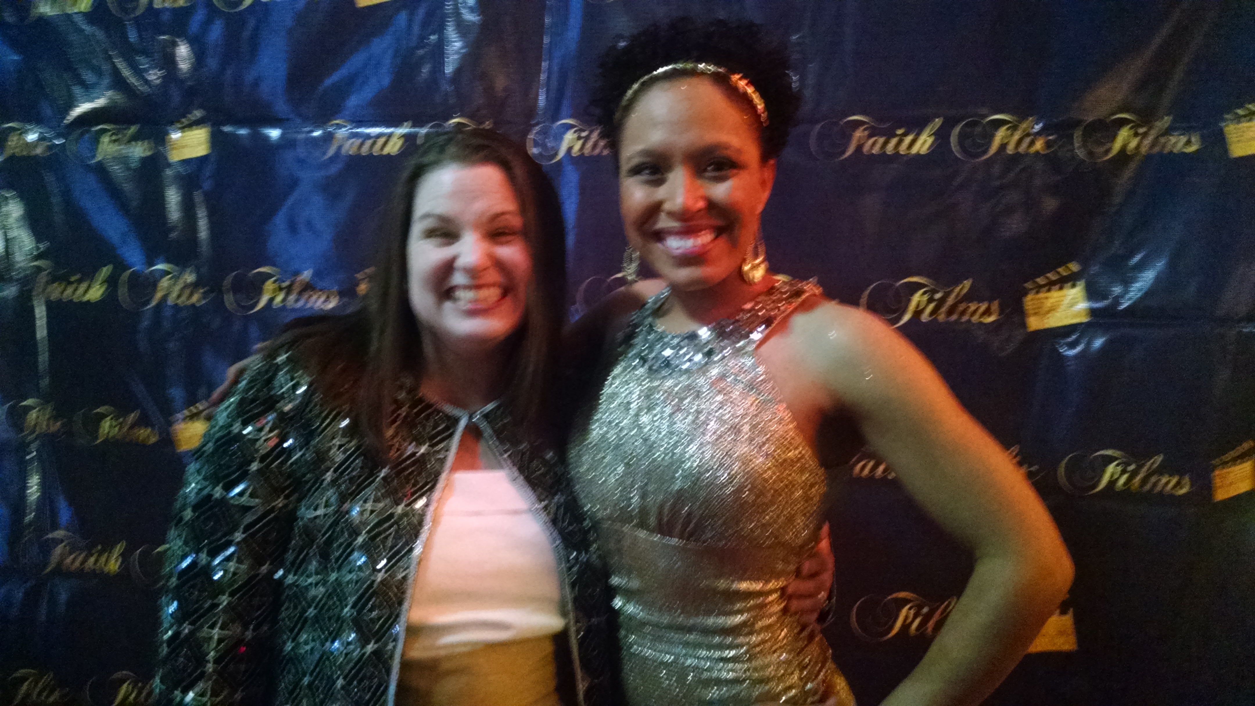 Loran Bolding left and Apolonia Davalos right at the Providence Red Carpet Premier.