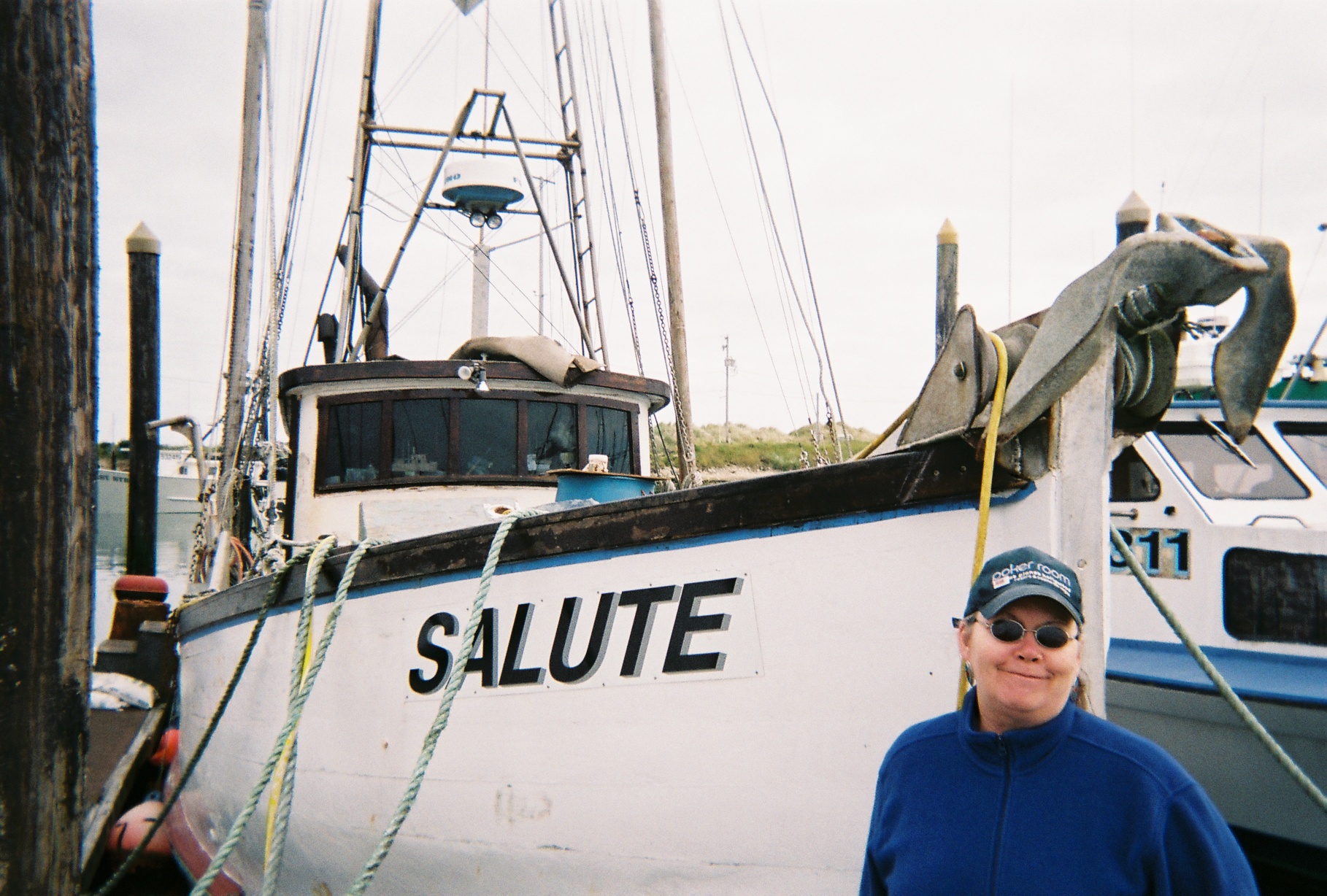 The actual Salute. Anastacia Moore spent time tuna fishing on this old wooden schooner that now sits derelict on the docks at Charleston Harbor