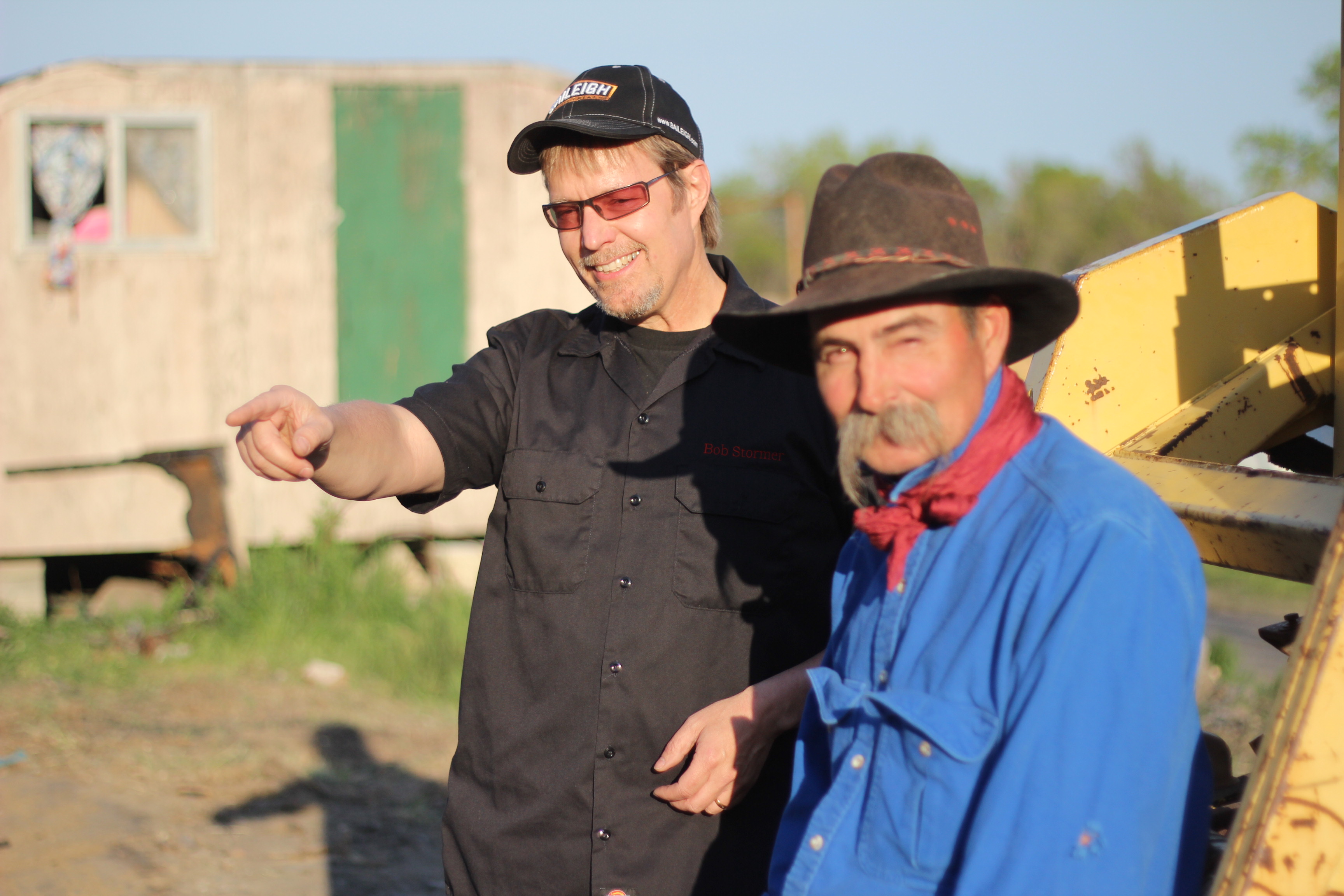 Bob Stormer on set with Curt Holter.