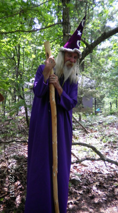 Actor Terry Riley as The Wizard.