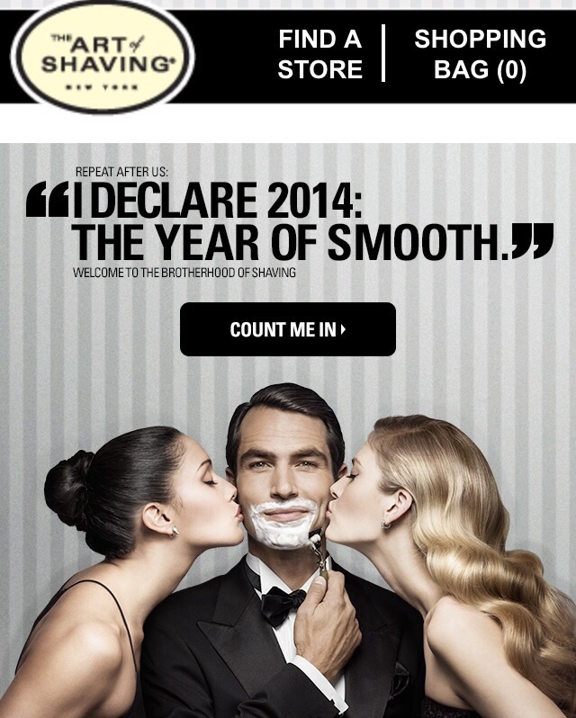 The Art of Shaving, New Years Ad. 2014 New York City Campaign- Full Buyout