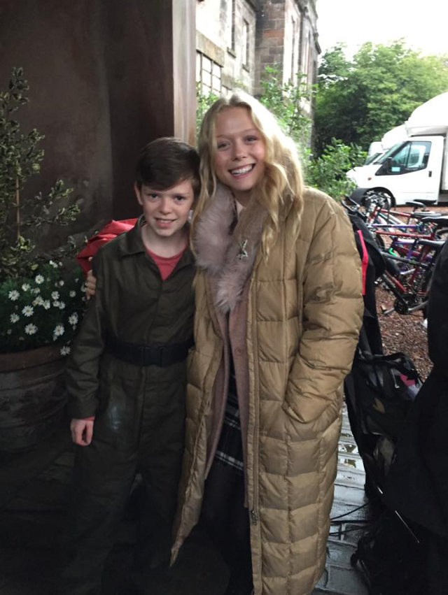 Connor McKinley & Naomi Battrick on Stonemouth Set