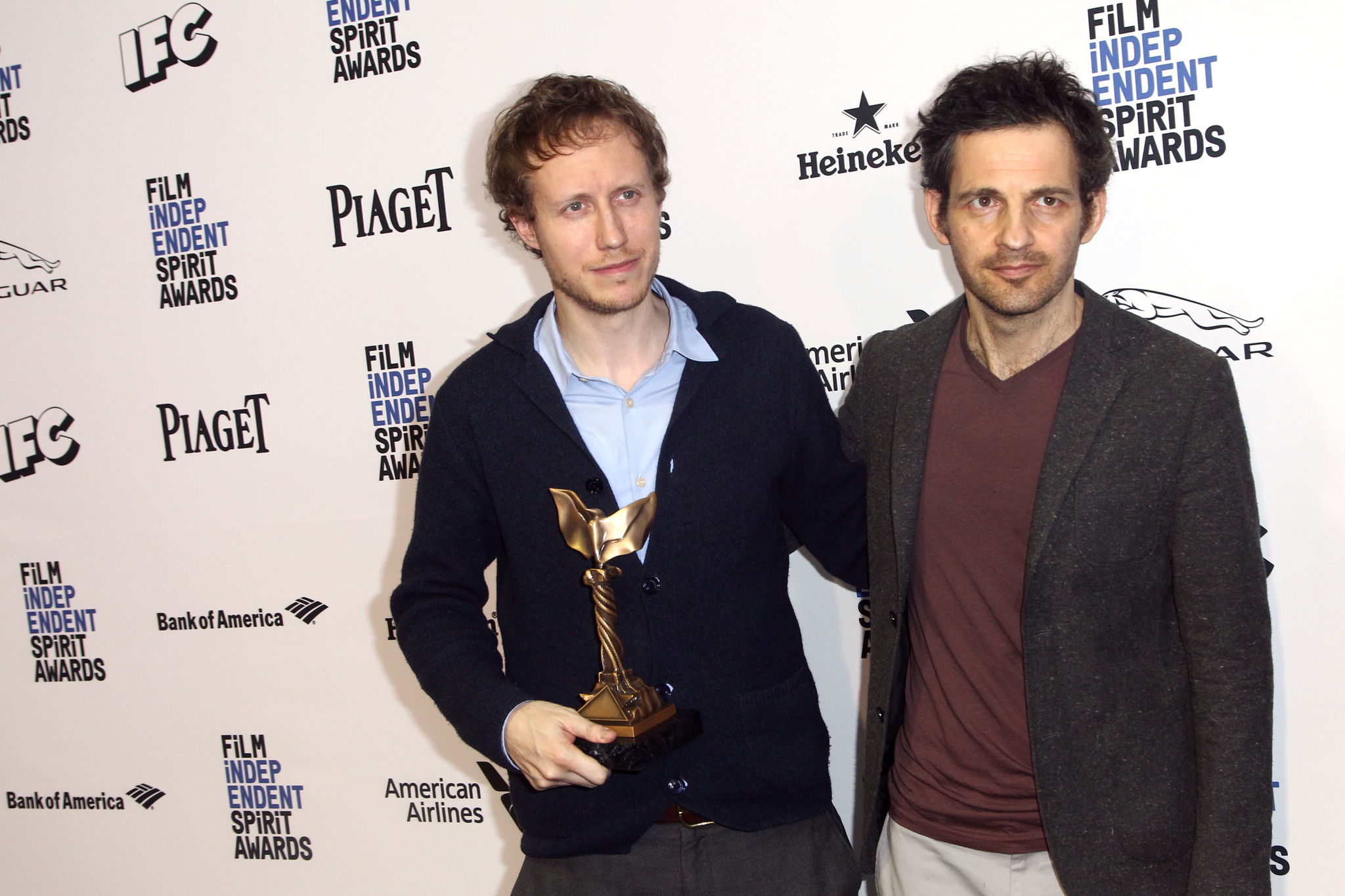 László Nemes and Géza Röhrig at event of 31st Film Independent Spirit Awards (2016)