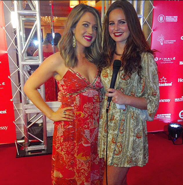 Ashleigh Davidson & Leala Selina hosting at VIFF for Vancouver Television.