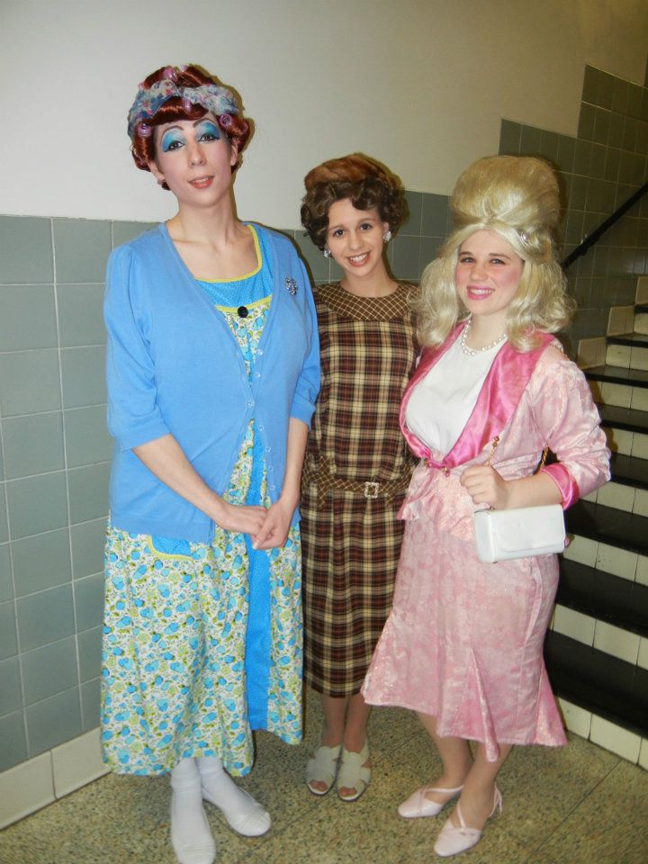 Aidan Roth(far left) as Edna Turnblad in Susquehanna Township High School's production of 