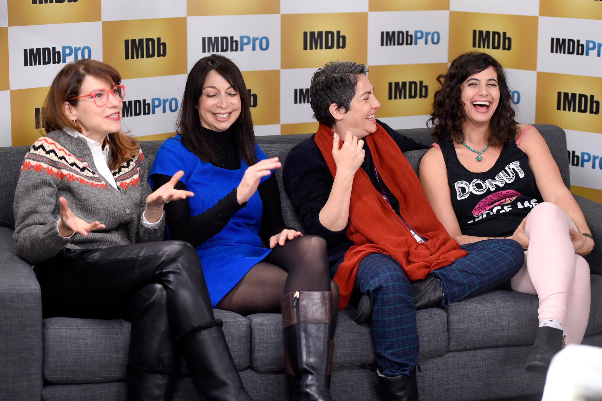 Illeana Douglas, Jill Soloway, Jessie Kahnweiler and Rebecca Odes at event of The IMDb Studio (2015)