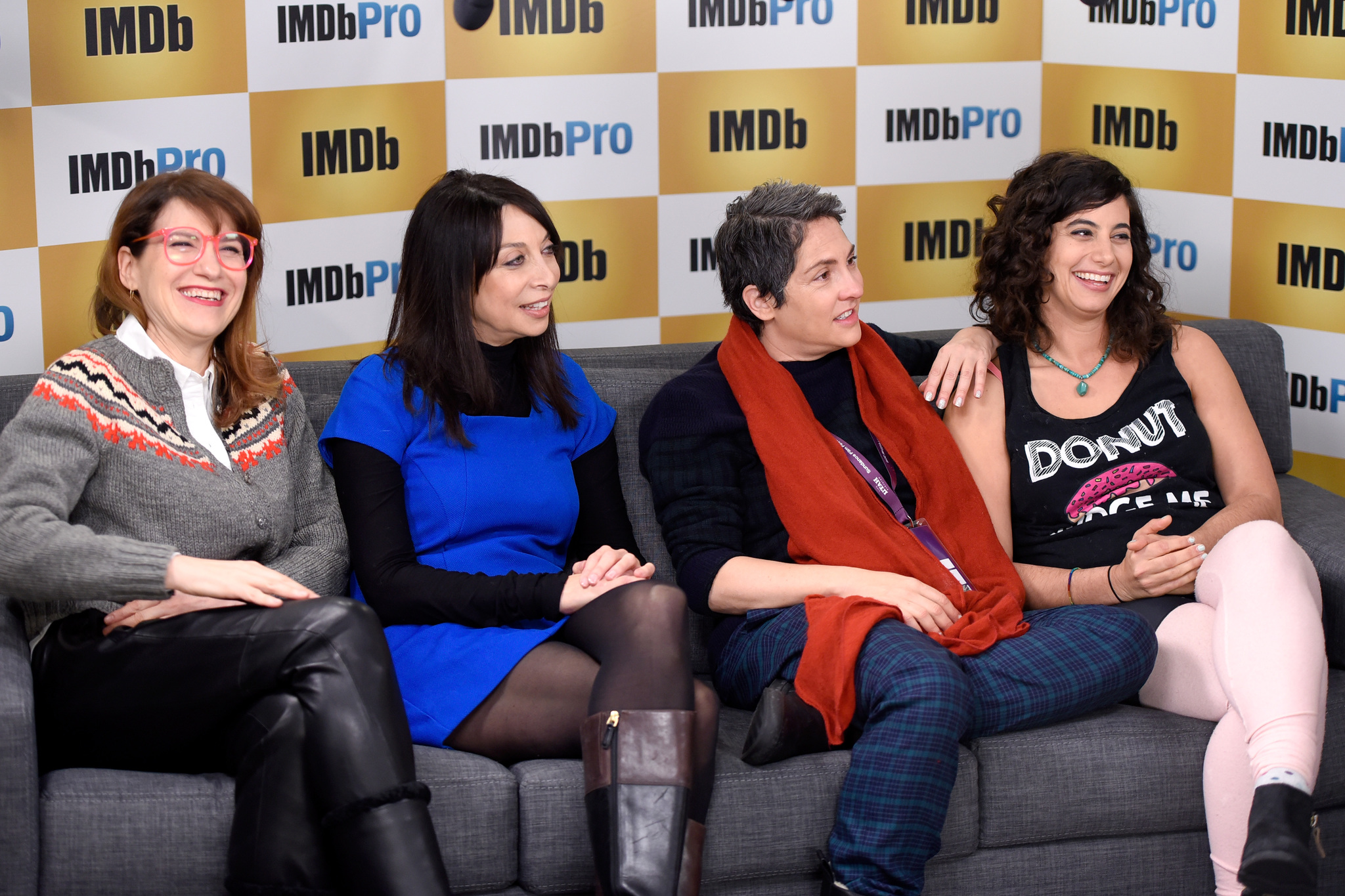 Illeana Douglas, Jill Soloway, Jessie Kahnweiler and Rebecca Odes at event of The IMDb Studio (2015)