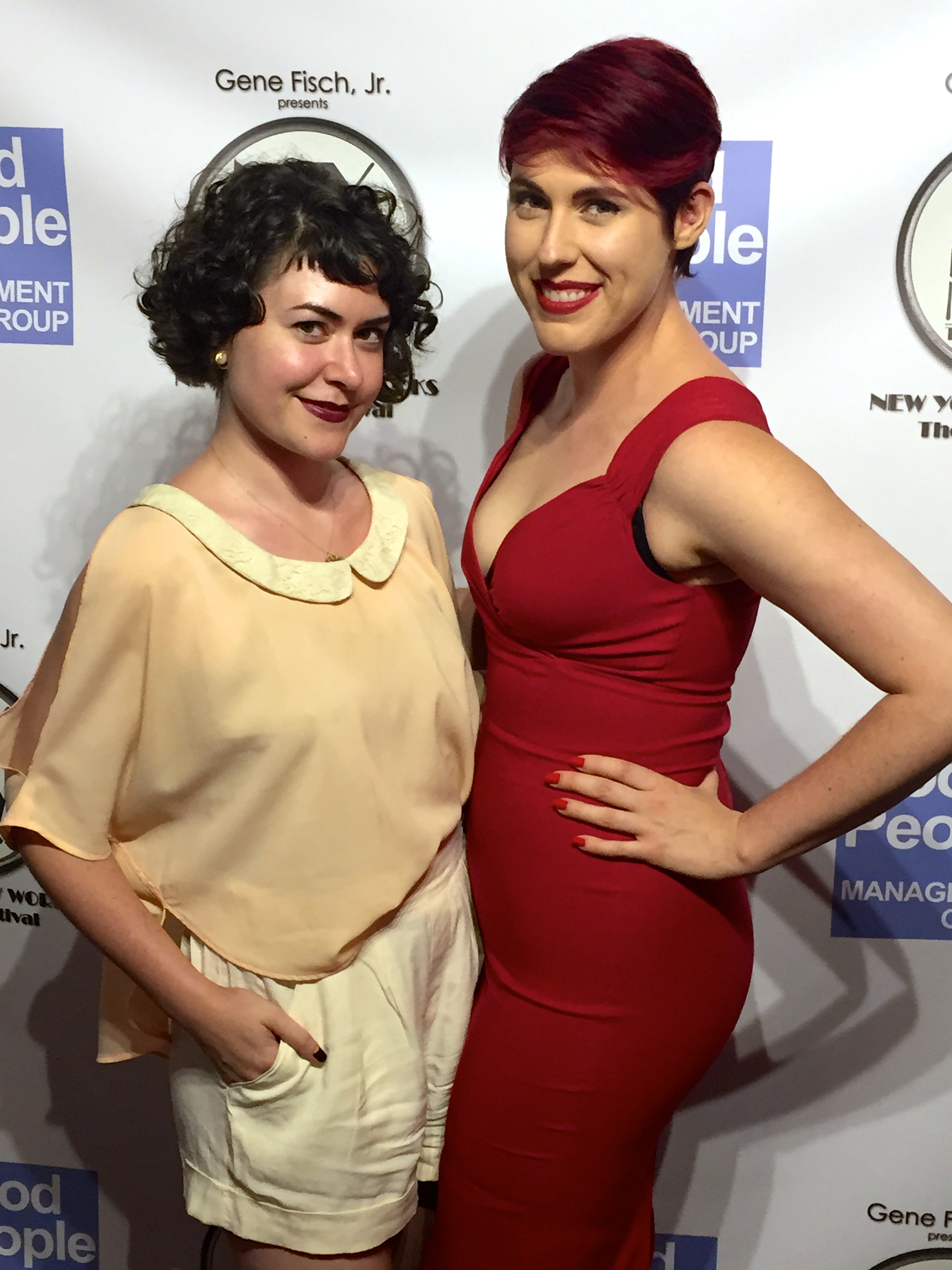 Caitlin Johnston and Loralee Tyson at event of the New York New Works Theatre Festival (2015)