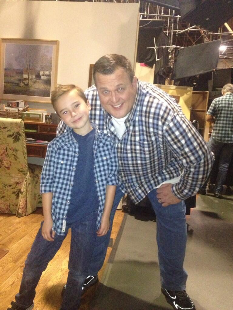 With Billy Gardell at the Mike & Molly set