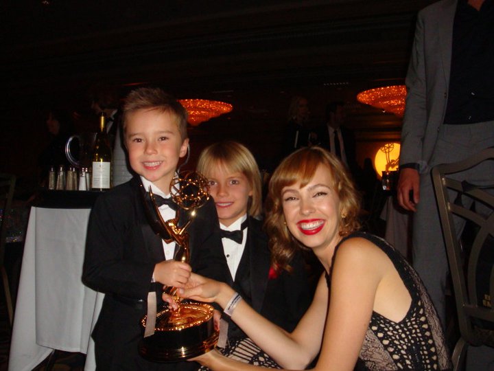 Holding Brittany Allen's Daytime Emmy Award