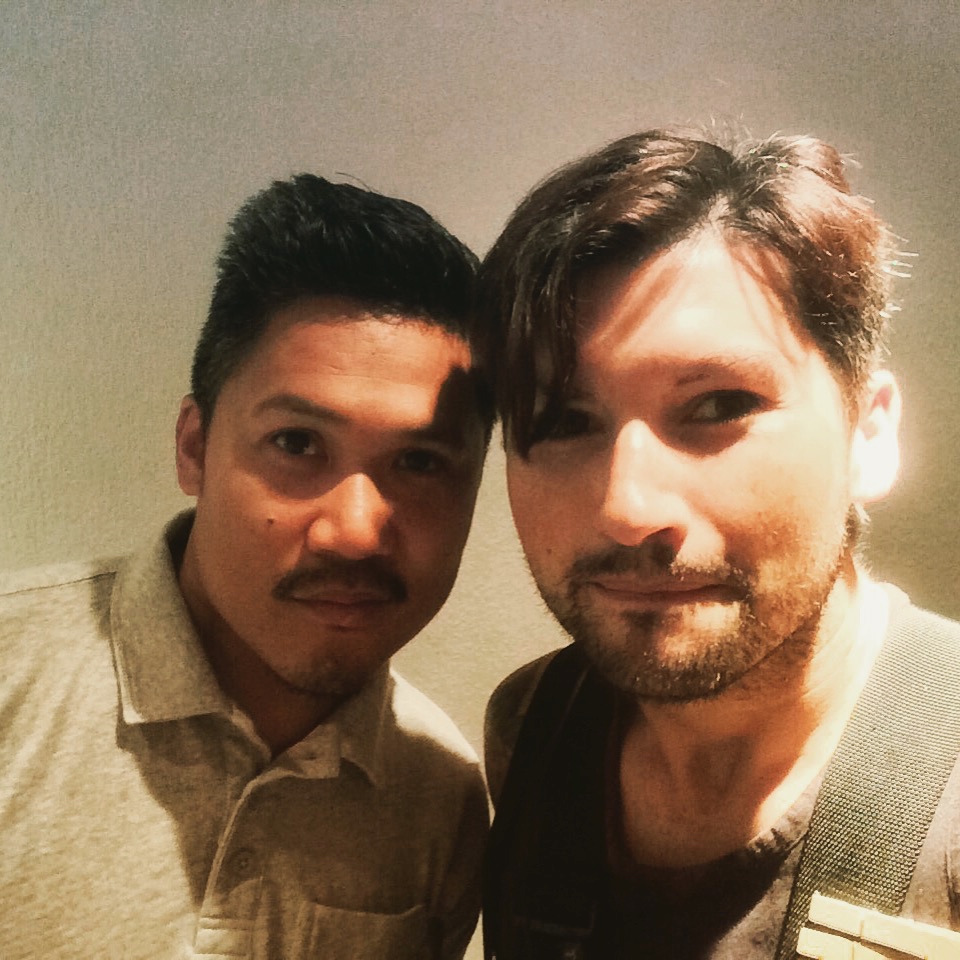 On the set of Limelight (2015) with Dante Basco.