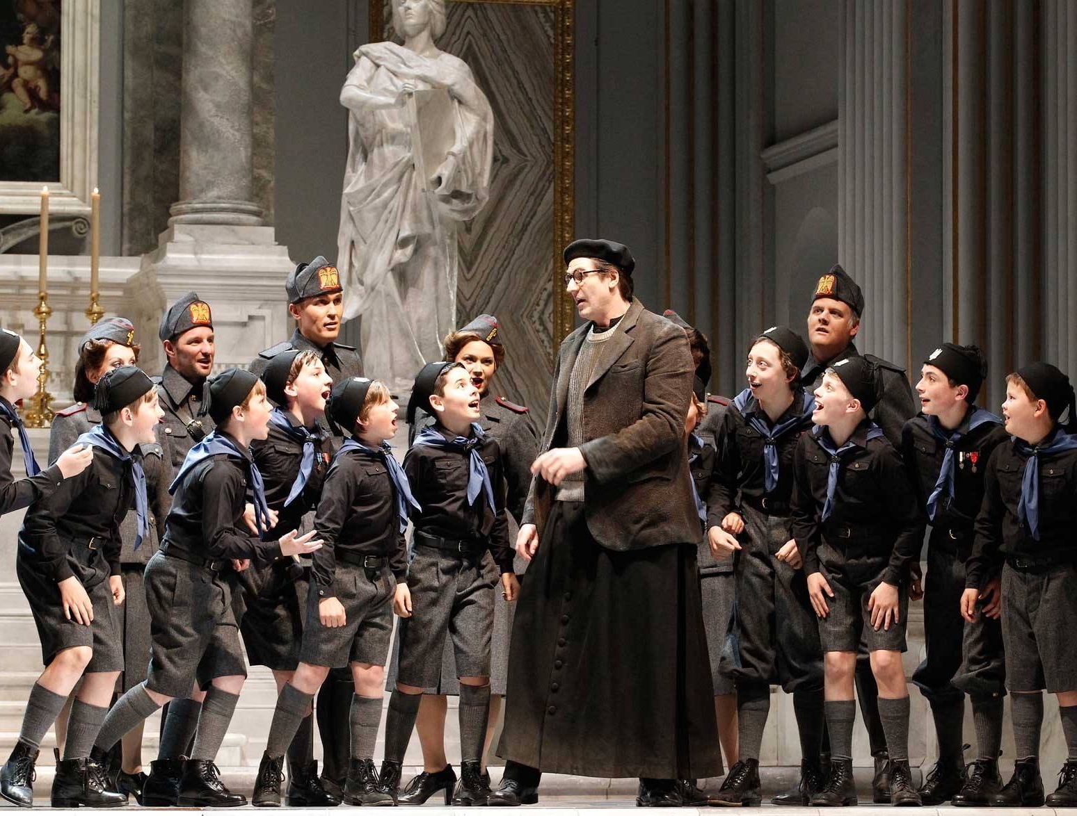 Samuel 2nd from left in Opera Australia's Puccini's 'Tosca' 2015
