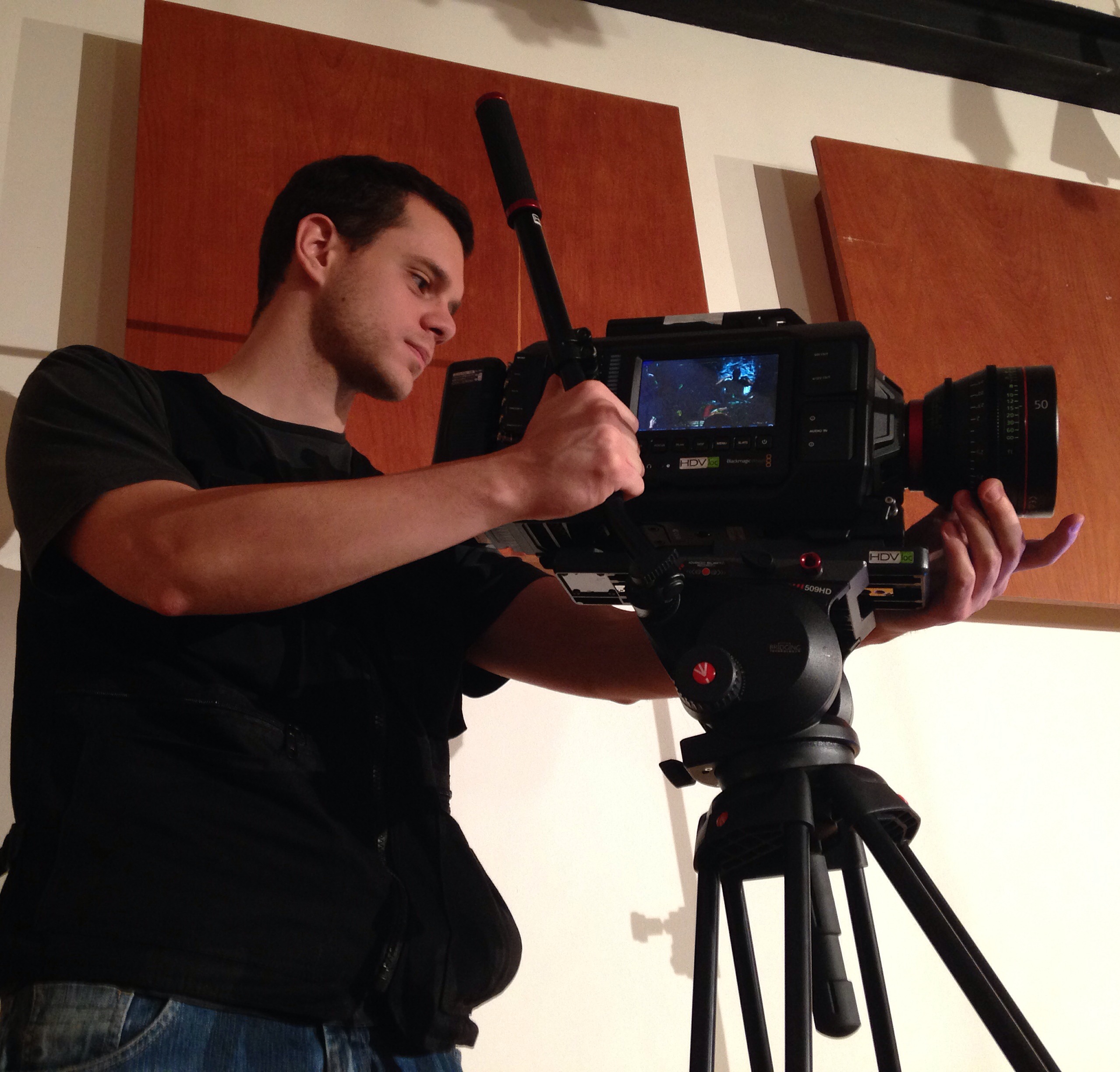 Cinematographer Rafael Miani working with the Blackmagic Ursa camera