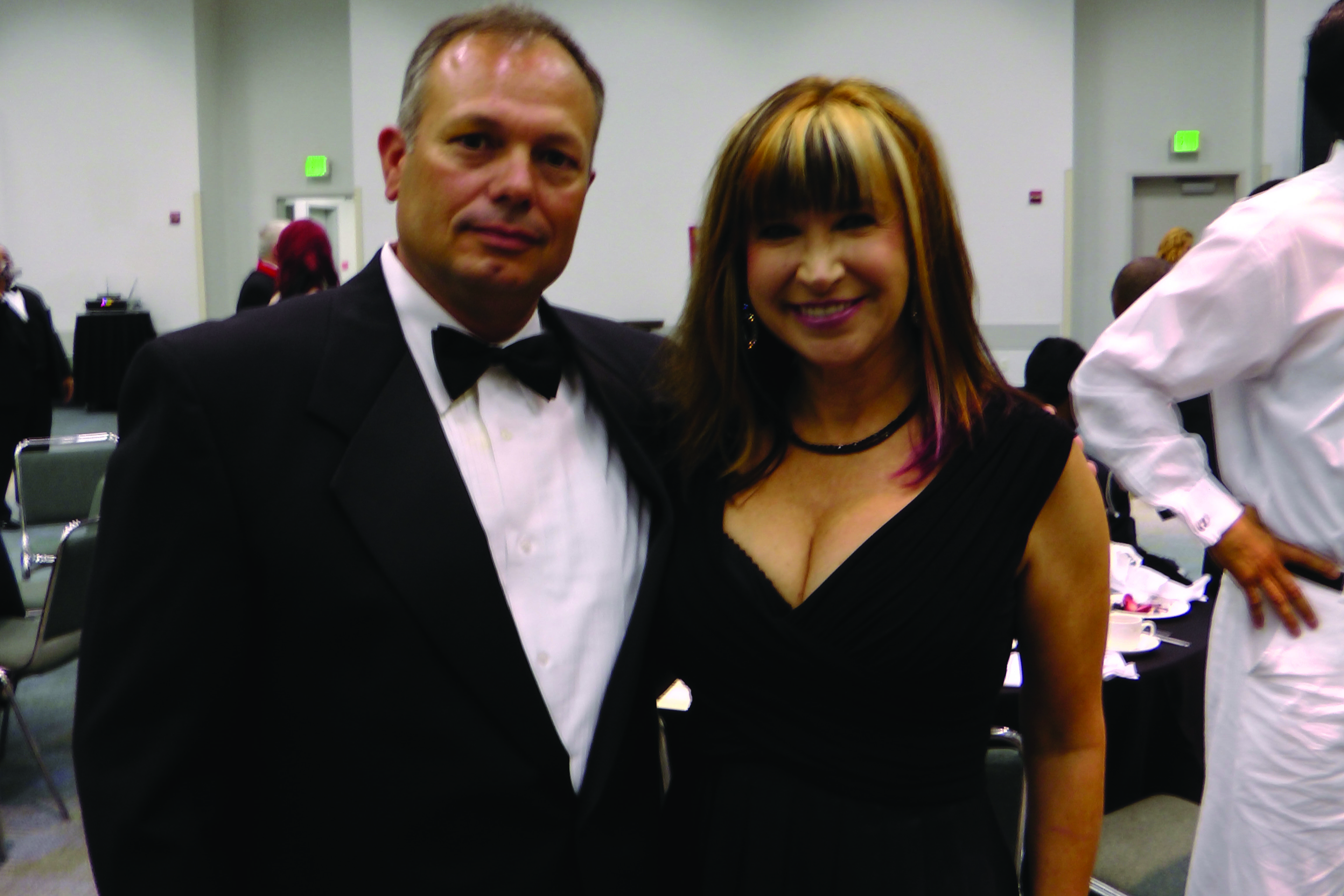 Jim Wagner with actress Cynthia Rothrock who were both inducted into the Masters Hall of Fame 2011 together. They also appeared in a training video together.