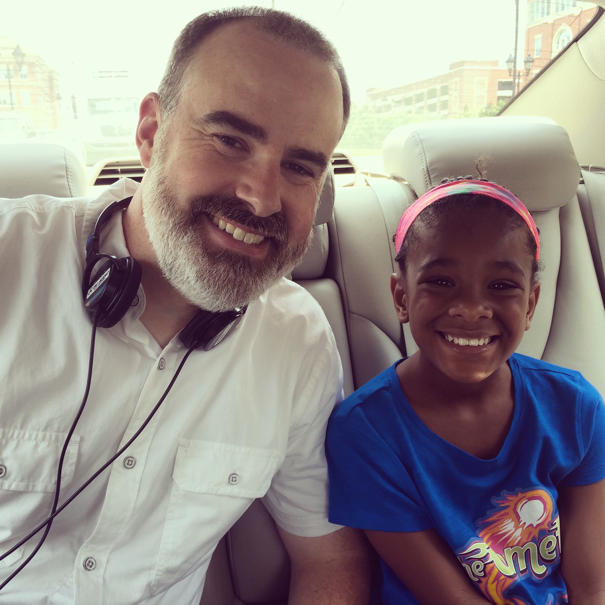 Alena on set with War Room Director Alex Kendrick