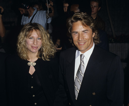 Barbra Streisand and Don Johnson