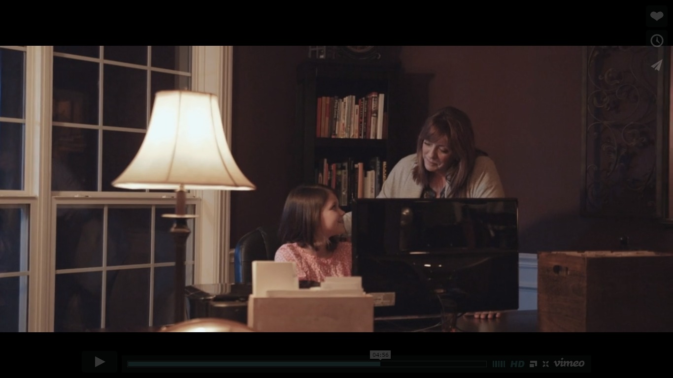 Portraying the Mom on screen, yet also the narrator of the film, A Curious Breed, by Luke Harvey.