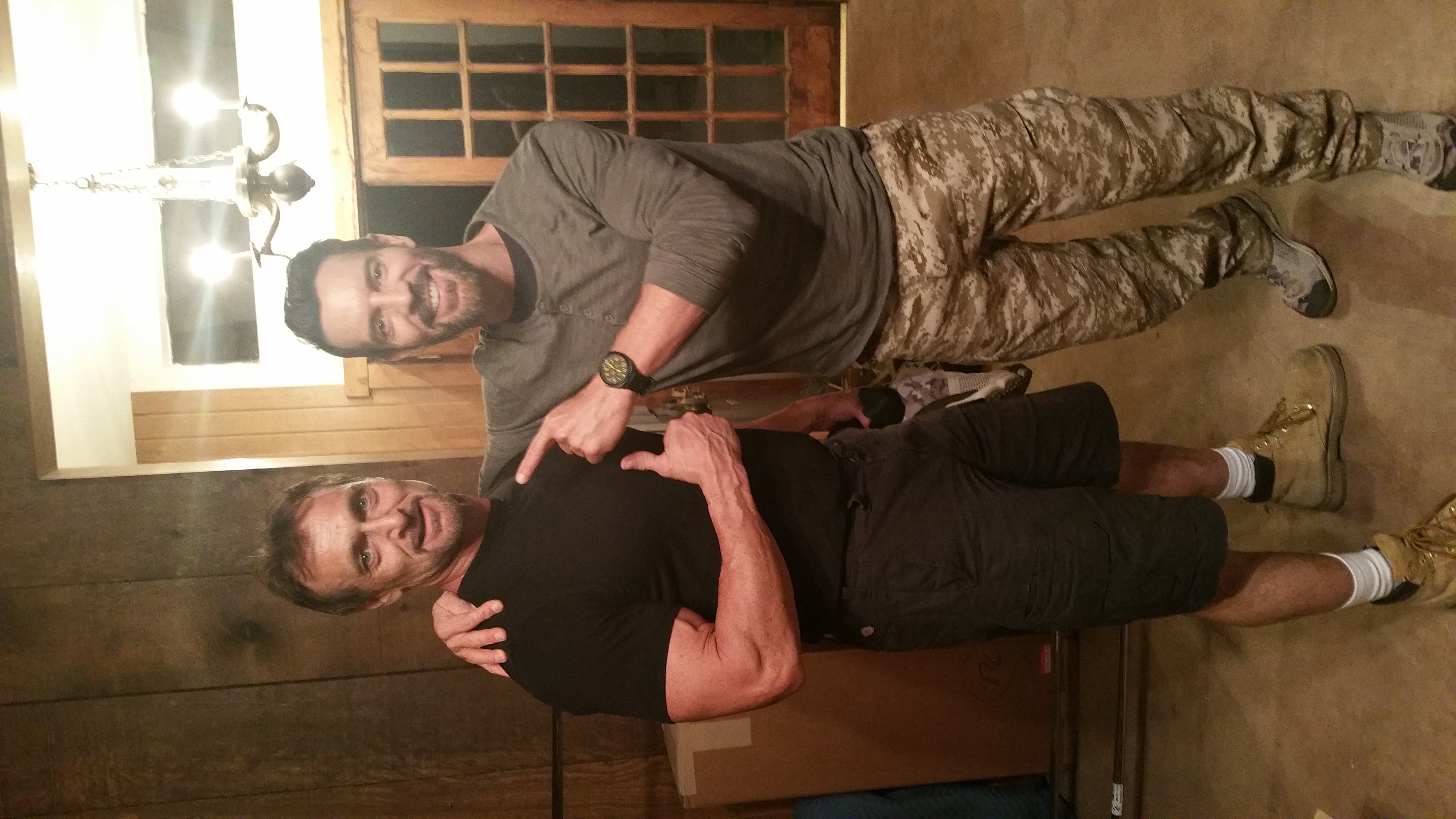 With Tony Horton after appearing in a new p90x to come out later this year.