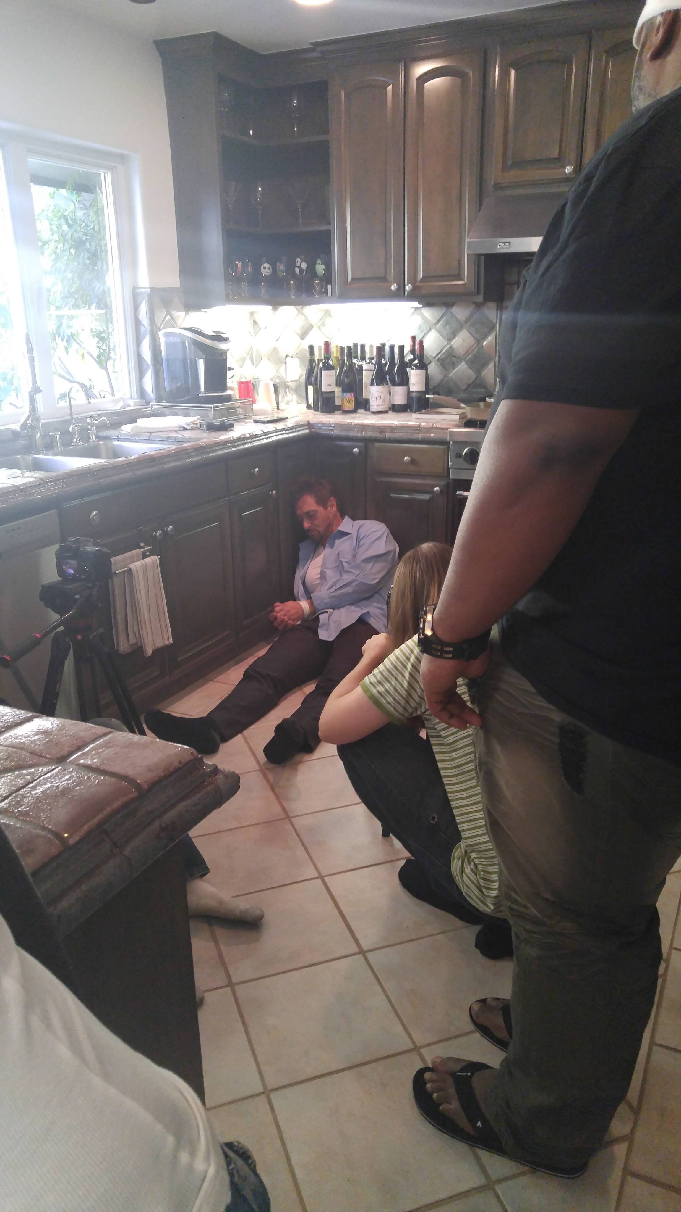 On set of feature film. I get beat up pretty bad. So fun.