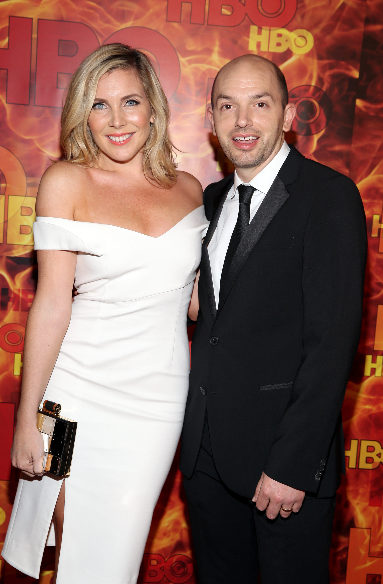 Paul Scheer and June Diane Raphael at event of The 67th Primetime Emmy Awards (2015)