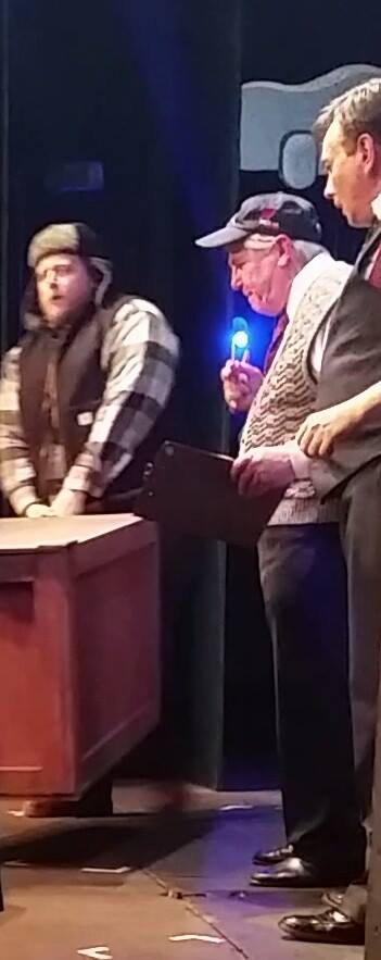 (at left) My cameo in A CHRISTMAS STORY, Music Box, Swoyersville, PA in 2014.