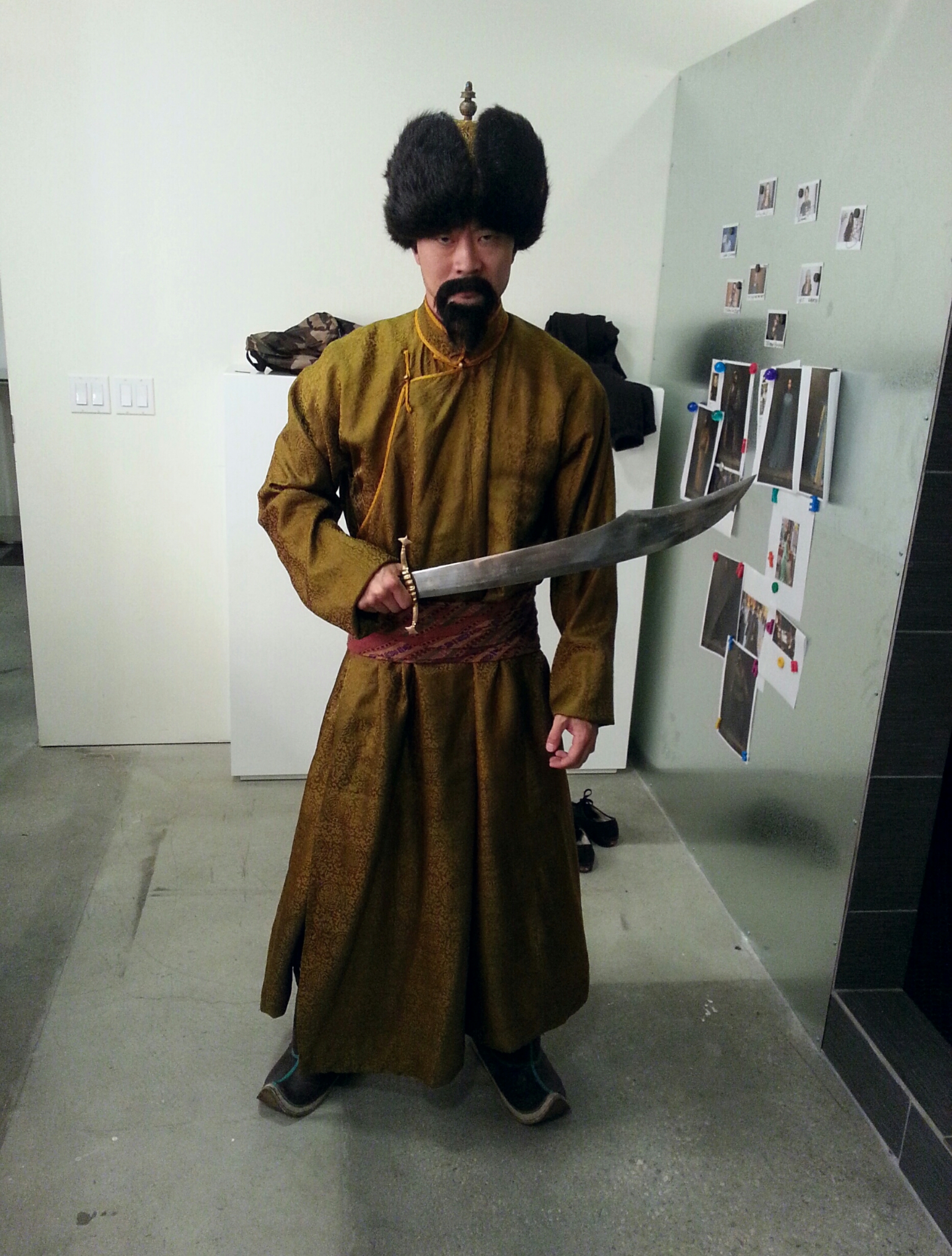 BTS of Jon Komp Shin as Kublai Khan Double in Marco Polo - Netfix Original Series.