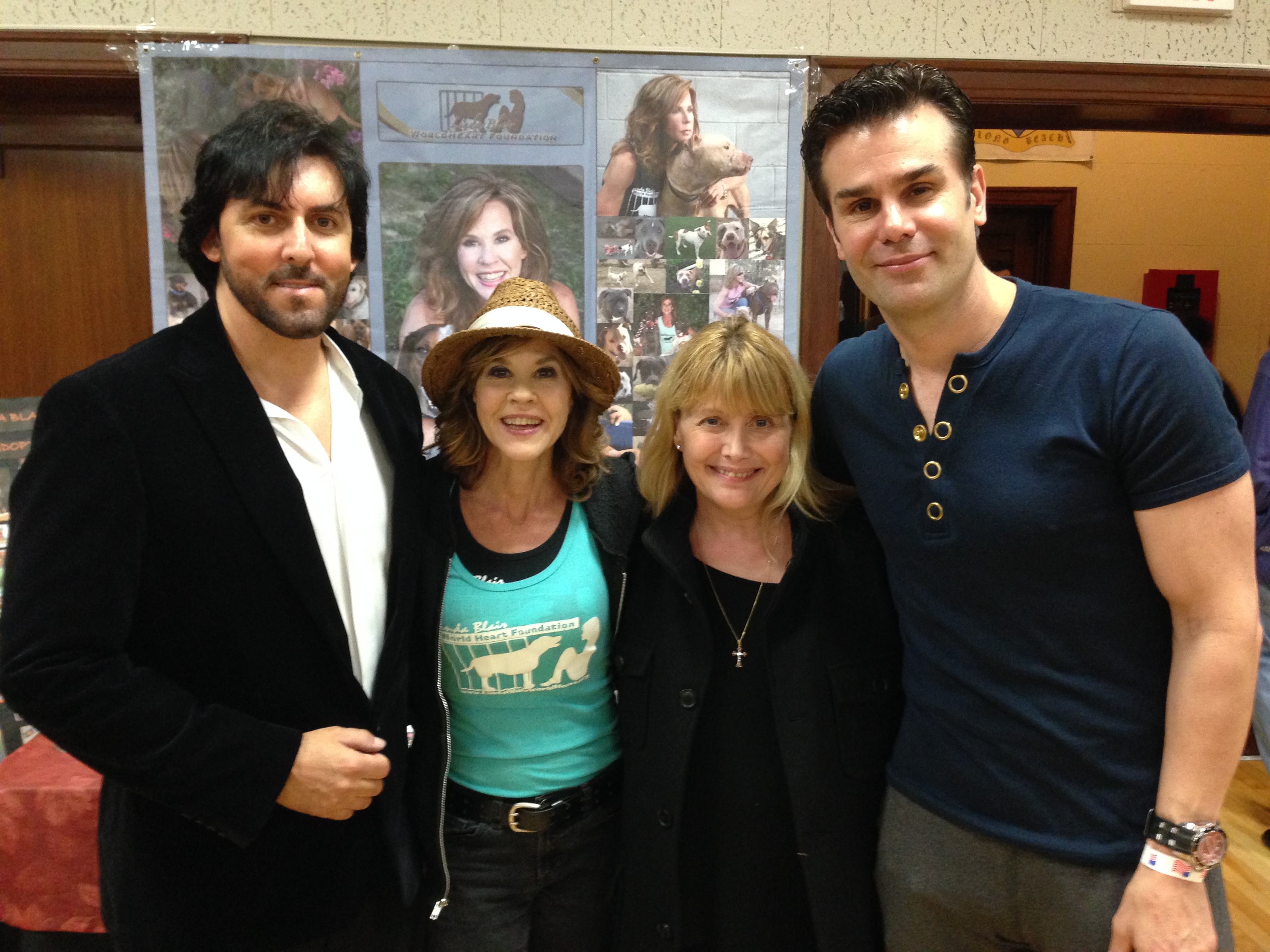 Chris Gilmore with Writer/Director Sergio Candido, Actress Linda Blair, and production partner Robert Burton for up and coming film.