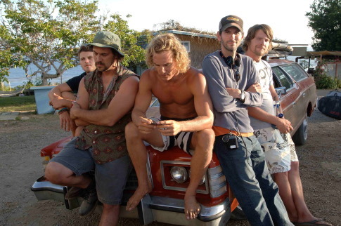 Still of Matthew McConaughey, S.R. Bindler, Zachary Knighton, Nathan Phillips and Todd Stashwick in Surfer, Dude (2008)