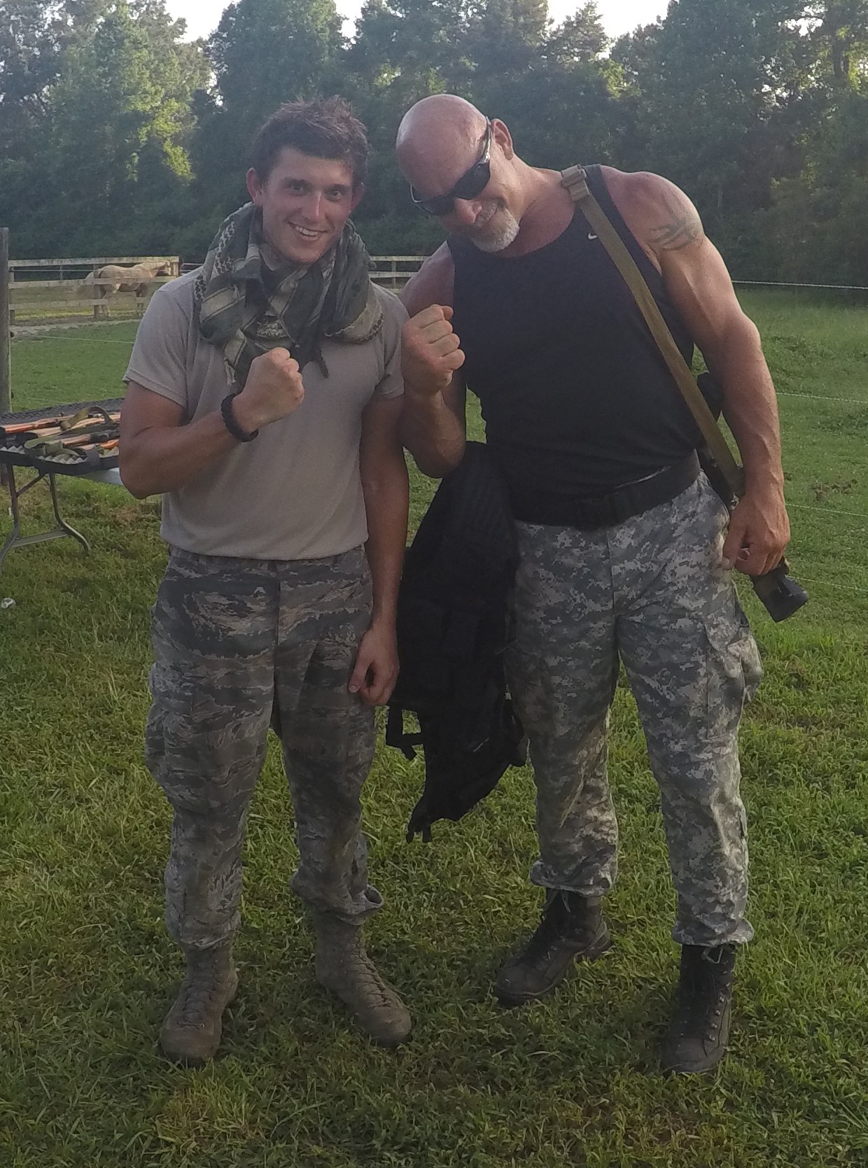 Bill Goldberg and I on the set of 'Check Point'2016