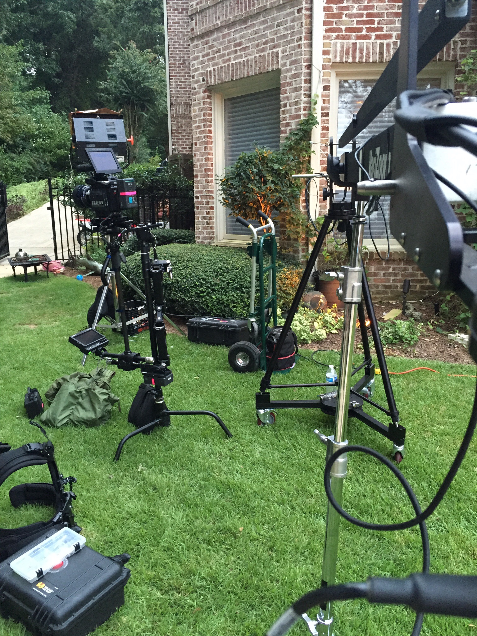 On set with all my equipment including Red Dragon, Steadicam, Matthews RdR dolly, Jib and more