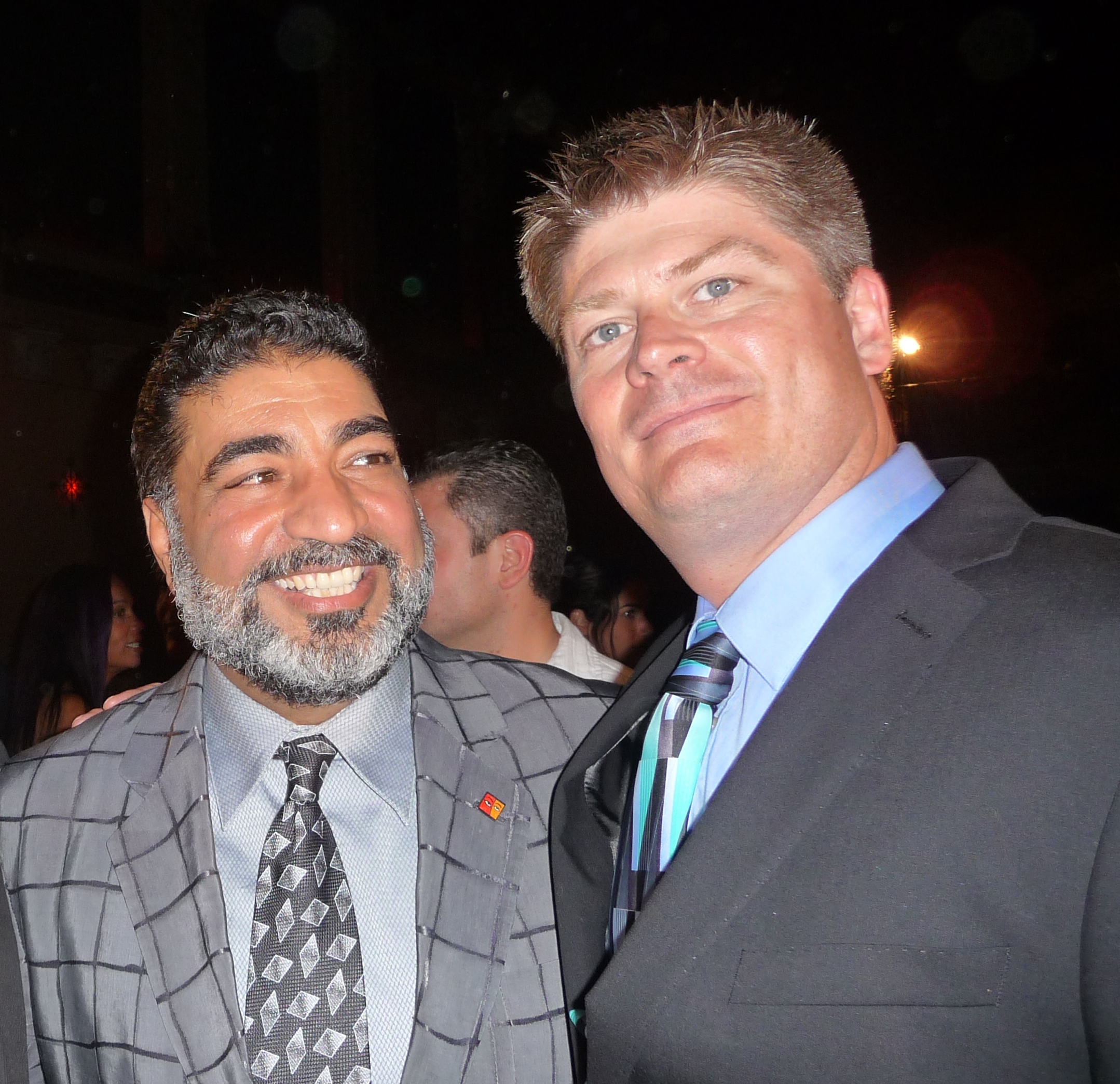 Sayed Badreya, and Jim Nieciecki, at the Red Carpet Premier of Sayeds Movie, Chicago Mirage, at the Music Box Theater. Chicago Illinois June 30th 2011.