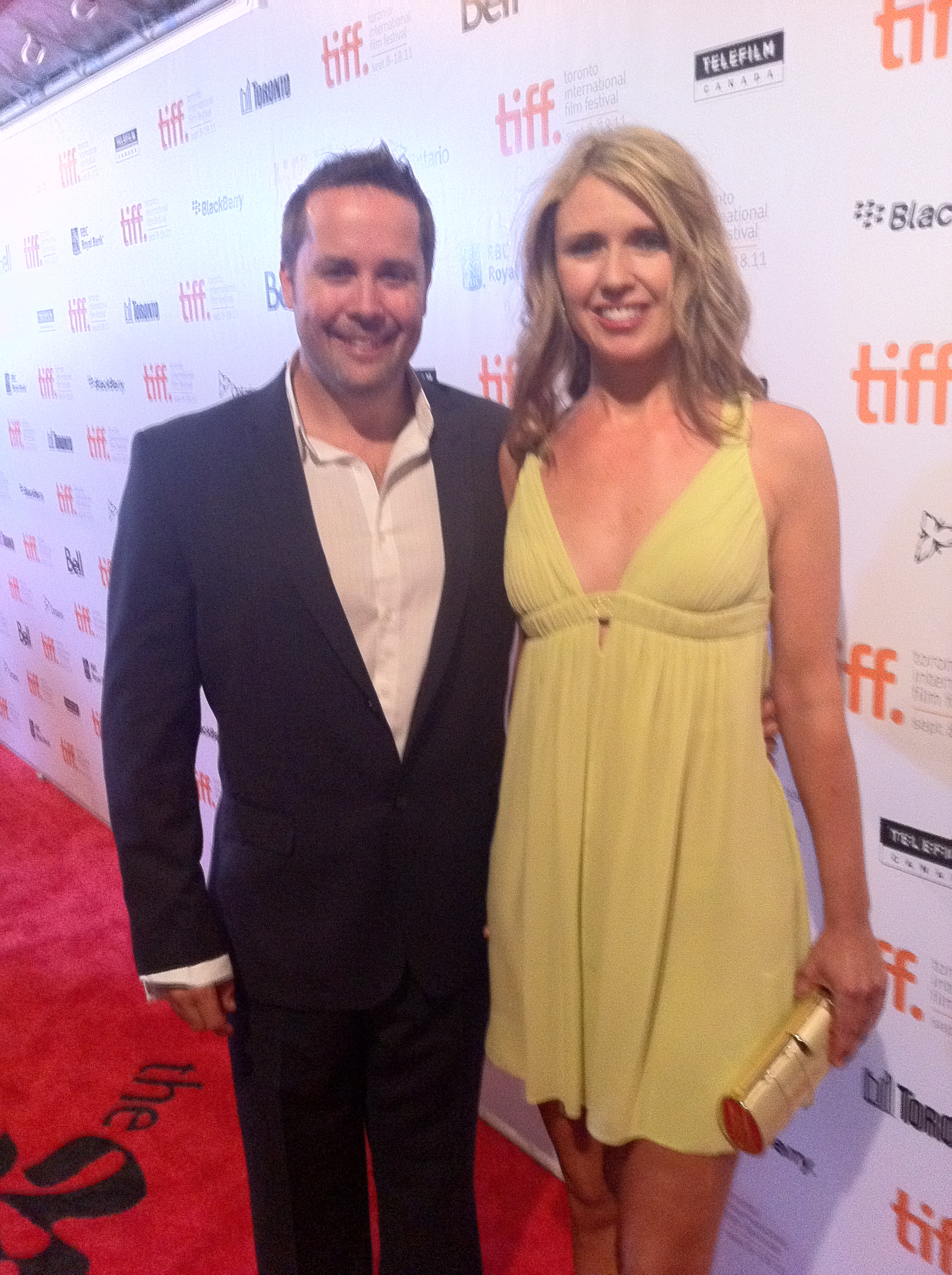 Mateo & his wife at the Butter premiere, Toronto International Film Festival