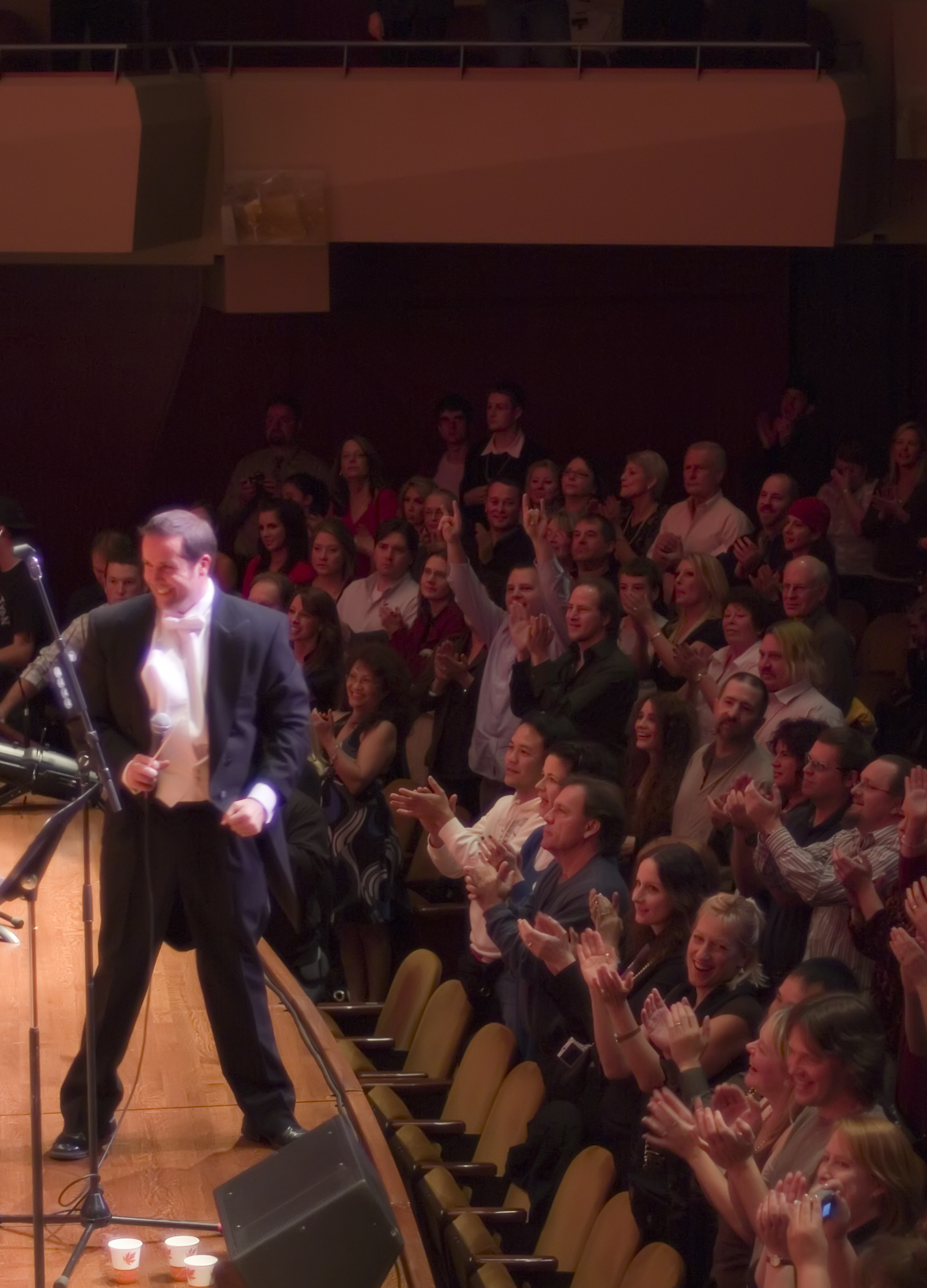 Mateo performing for a sold out crowd at Benaroya Hall.