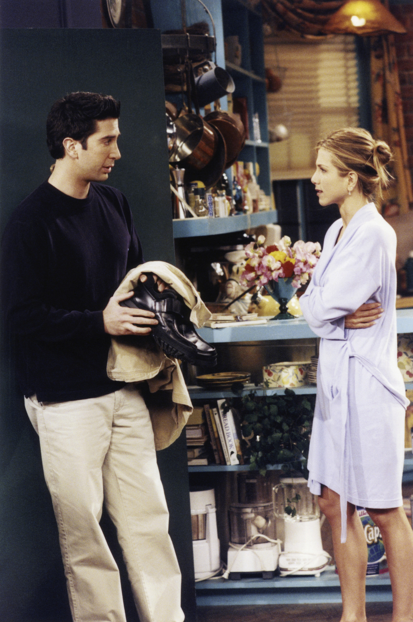 Still of Jennifer Aniston and David Schwimmer in Draugai (1994)