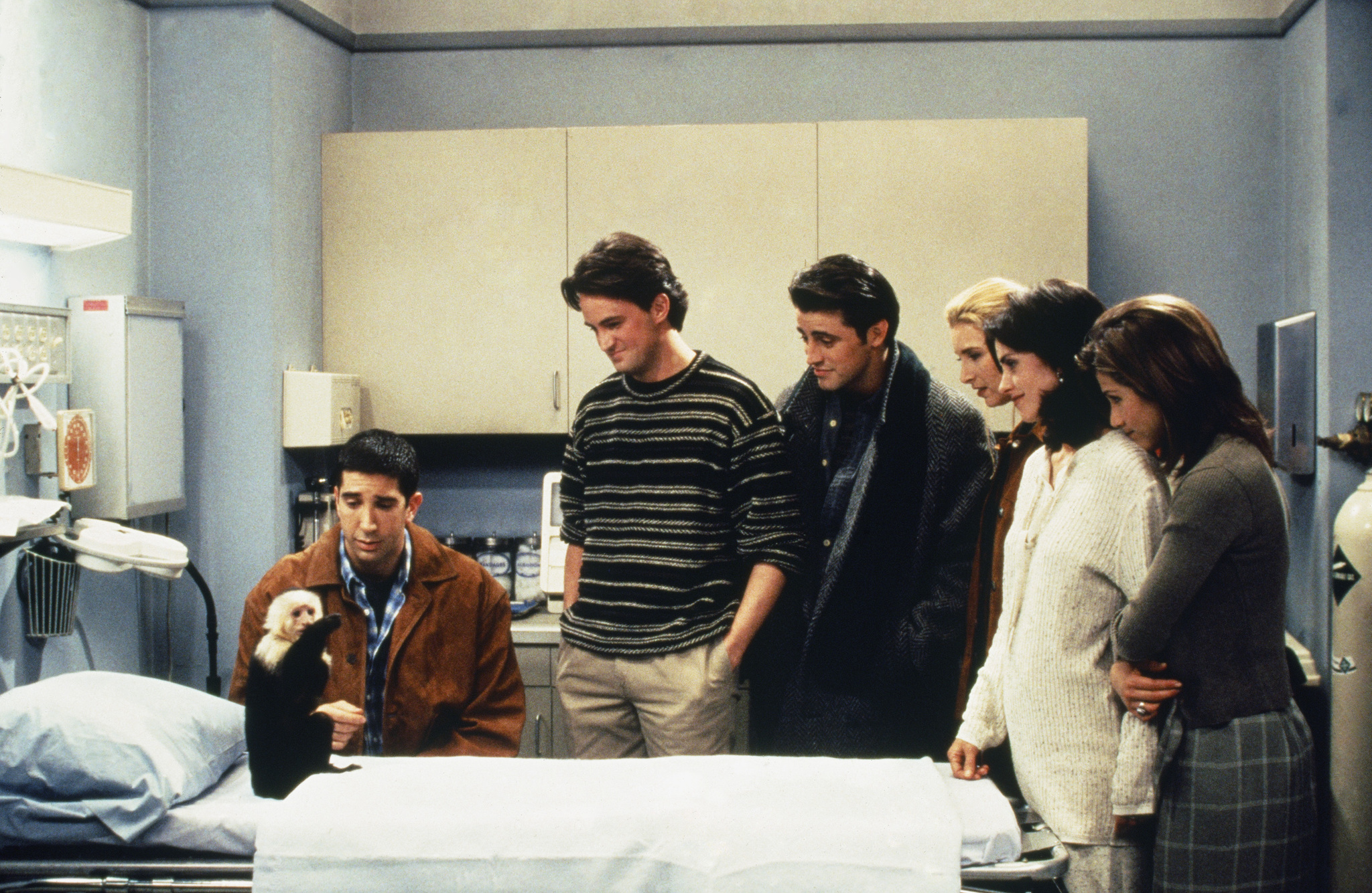 Still of Jennifer Aniston, Courteney Cox, Lisa Kudrow, Matt LeBlanc, Matthew Perry and David Schwimmer in Draugai (1994)