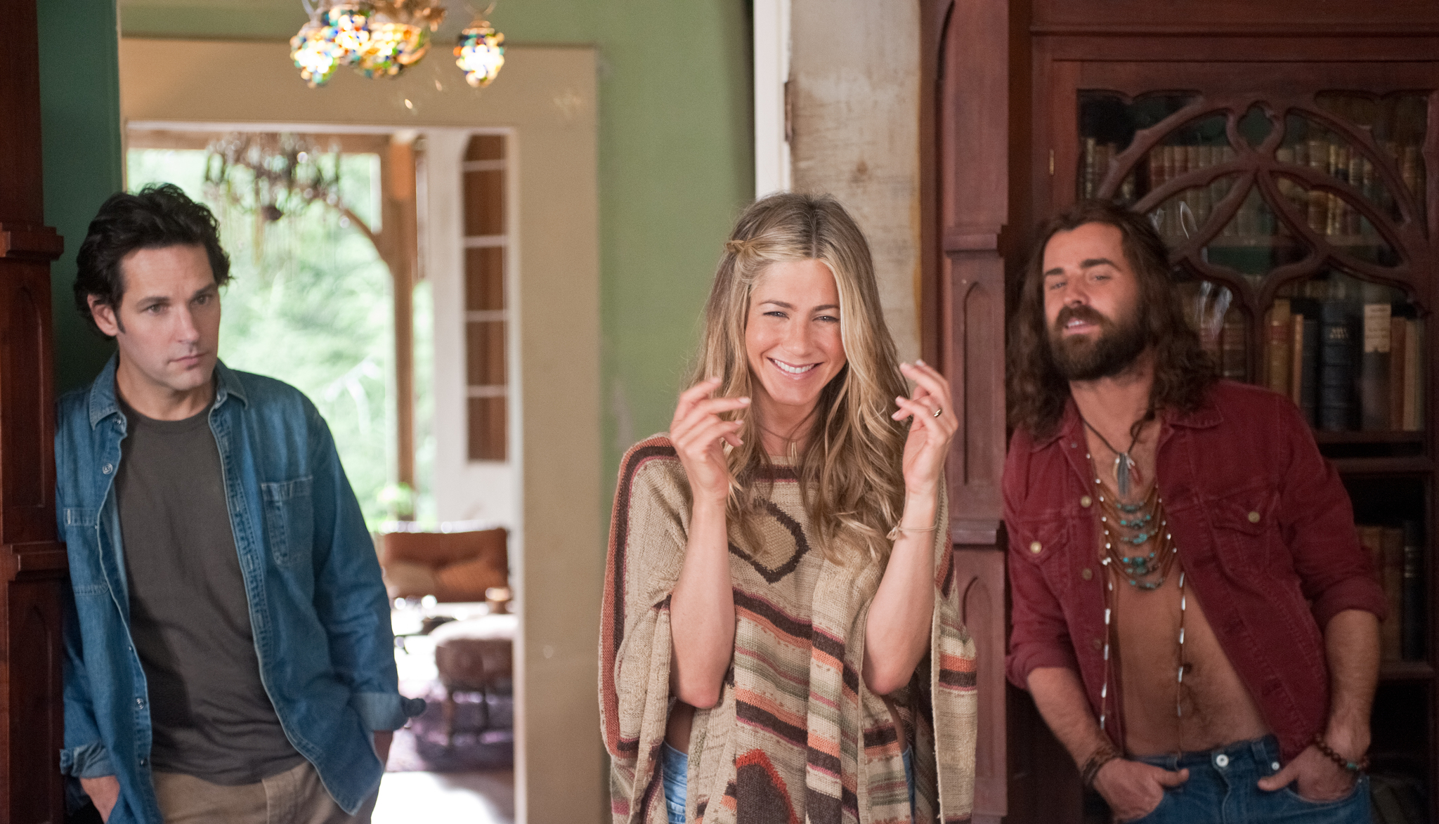 Still of Jennifer Aniston, Paul Rudd and Justin Theroux in Wanderlust (2012)