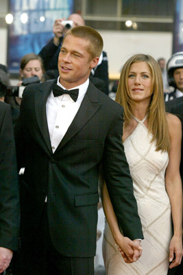 Brad Pitt and Jennifer Aniston at event of Troy (2004)