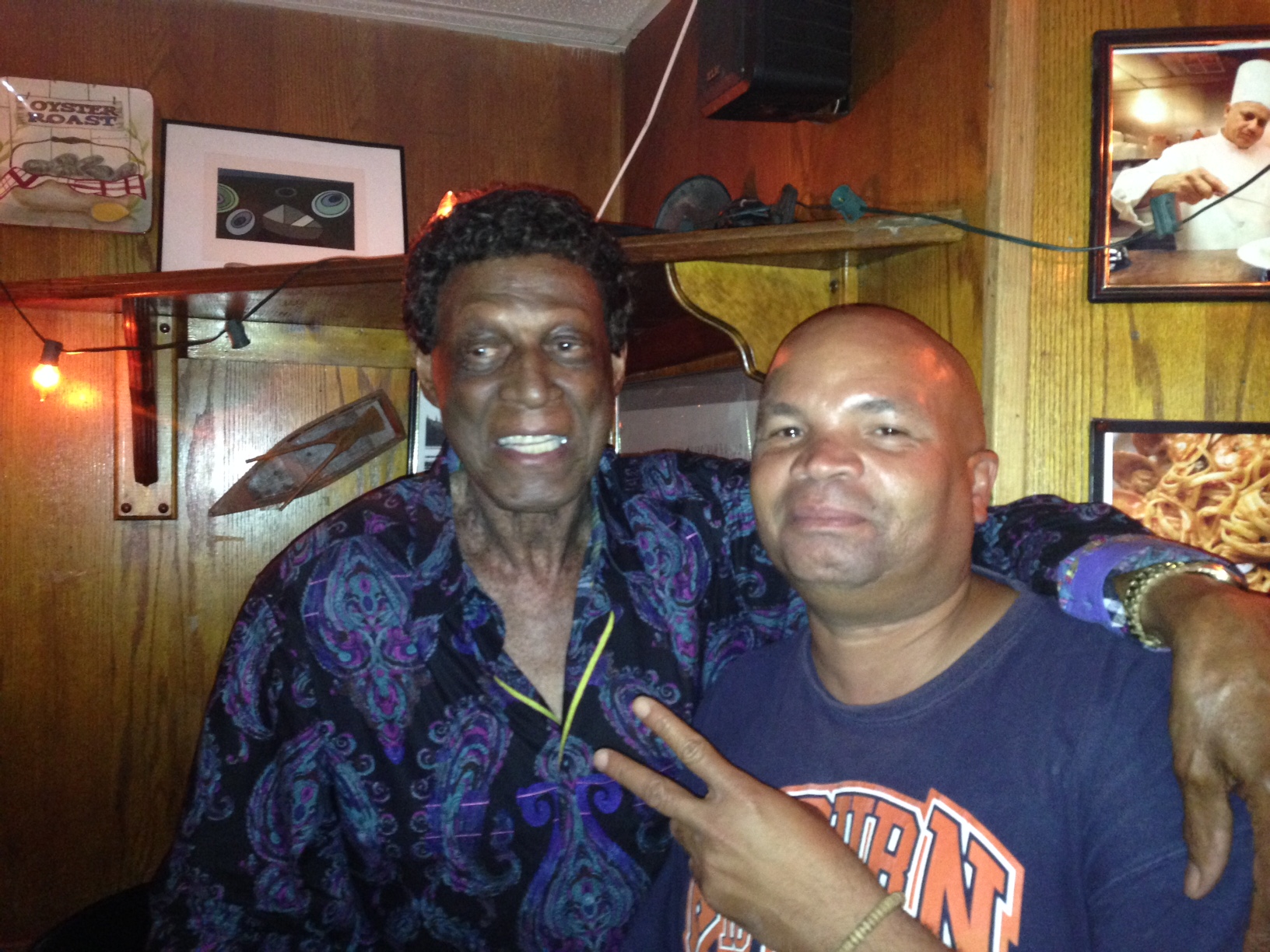 DT Robinson Chilling out with Basketball Legend Elgin Baylor