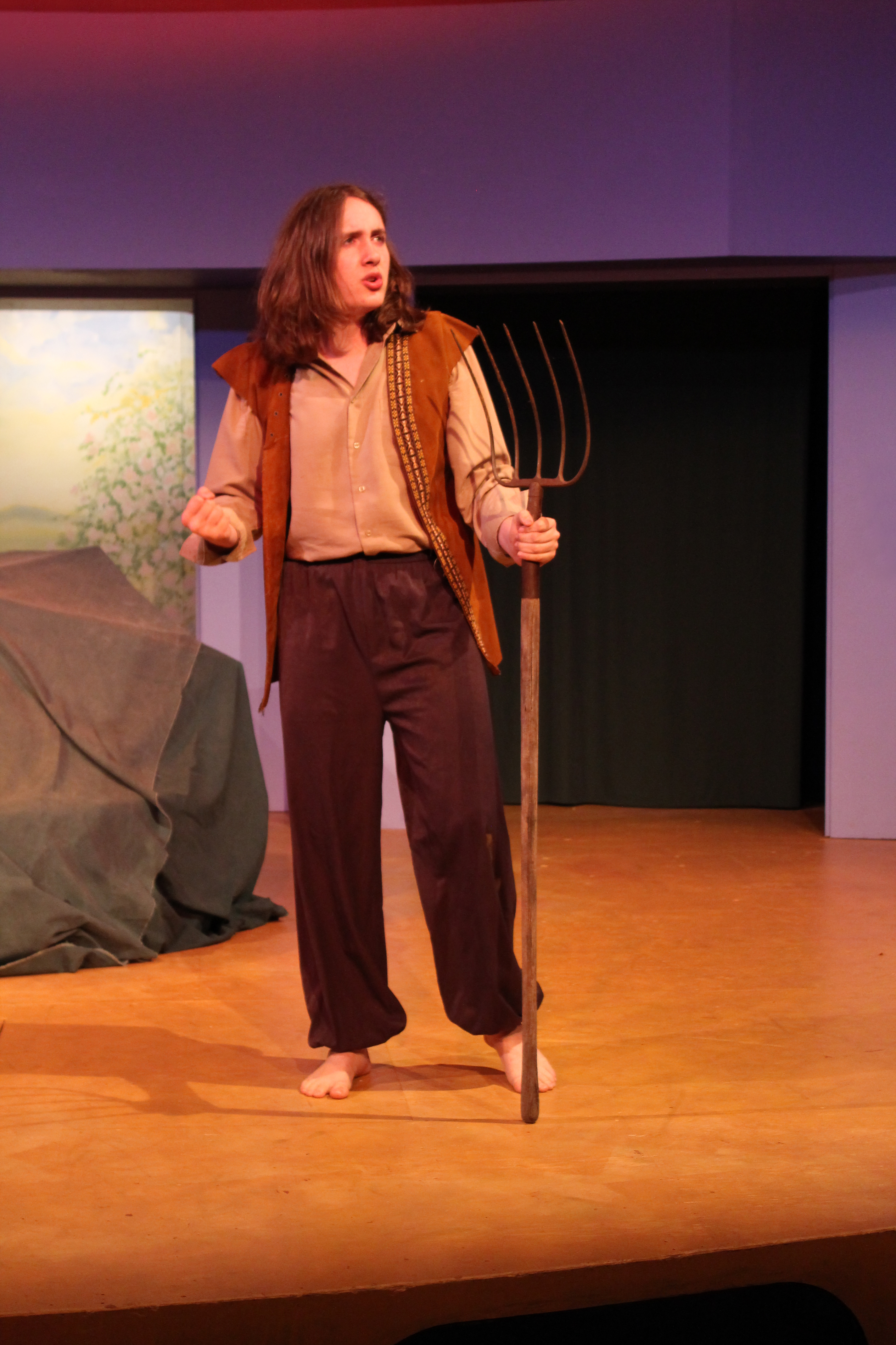 Portraying Orlando de Bois, in Tir-na-nOg Theatre's production of Shakespeare's As You Like It.