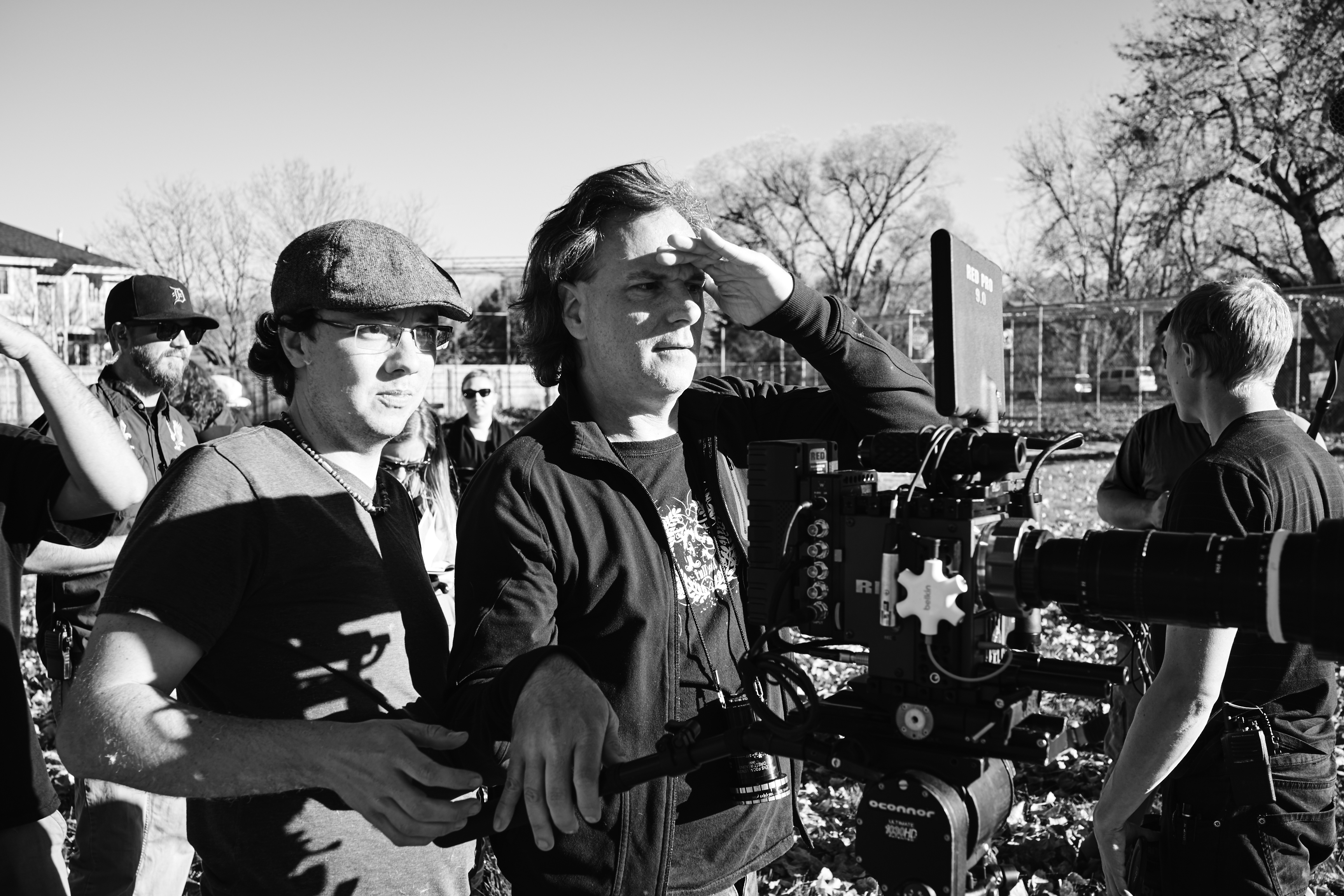 L-R: Laffrey Witbrod (DP) and Charles Dye (Writer/Dir) setting up a shot for Two Secrets
